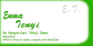 emma tenyi business card
